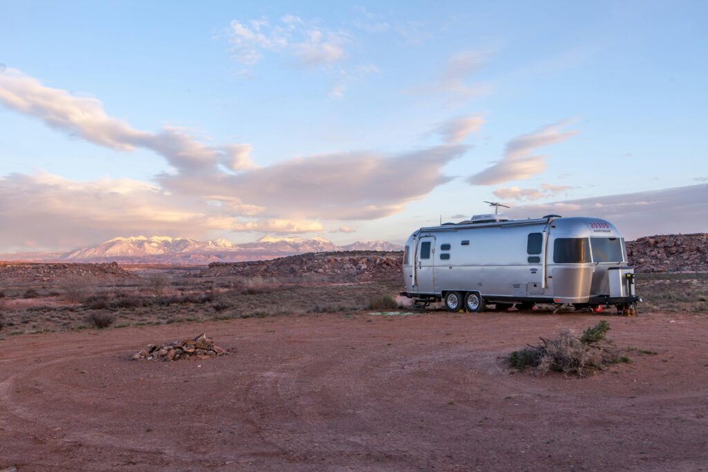 RV at Desert area